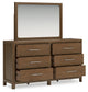 Cabalynn California King Panel Bed with Storage with Mirrored Dresser and 2 Nightstands Signature Design by Ashley®