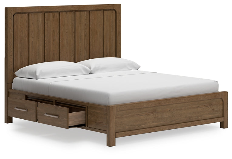 Cabalynn California King Panel Bed with Storage with Mirrored Dresser and 2 Nightstands Signature Design by Ashley®