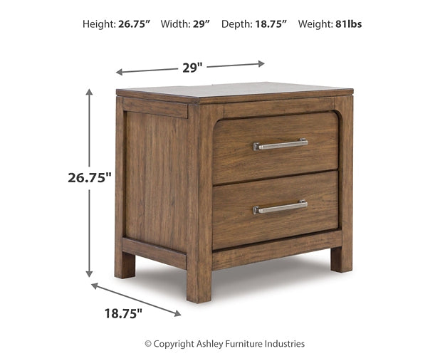 Cabalynn California King Panel Bed with Storage with Mirrored Dresser and 2 Nightstands Signature Design by Ashley®