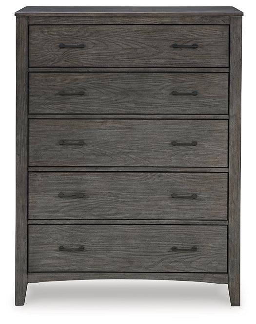 Montillan King Panel Bed with Mirrored Dresser and Chest Signature Design by Ashley®