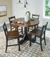 Valebeck Counter Height Dining Table and 4 Barstools with Storage Signature Design by Ashley®