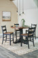 Valebeck Counter Height Dining Table and 4 Barstools with Storage Signature Design by Ashley®