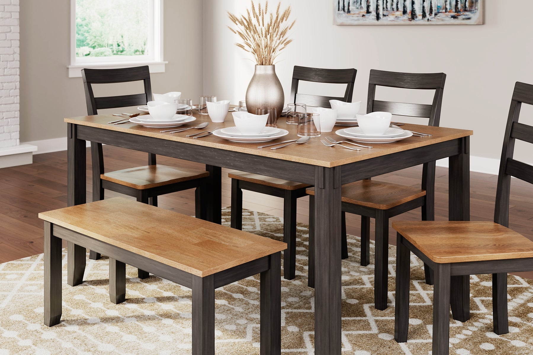 Gesthaven Dining Room Table Set (6/CN) Signature Design by Ashley®