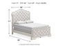 Arlendyne Queen Upholstered Bed with Mirrored Dresser and Chest Signature Design by Ashley®