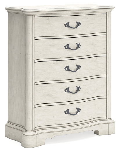 Arlendyne Queen Upholstered Bed with Mirrored Dresser and Chest Signature Design by Ashley®