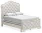 Arlendyne Queen Upholstered Bed with Mirrored Dresser and 2 Nightstands Signature Design by Ashley®