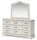 Arlendyne Queen Upholstered Bed with Mirrored Dresser and Nightstand Signature Design by Ashley®