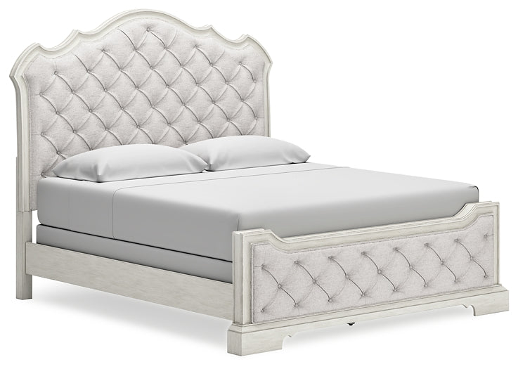 Arlendyne King Upholstered Bed with Mirrored Dresser and Nightstand Signature Design by Ashley®