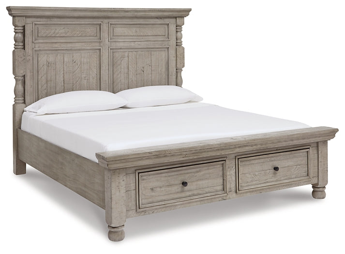 Harrastone Queen Panel Bed with Mirrored Dresser and Chest Millennium® by Ashley