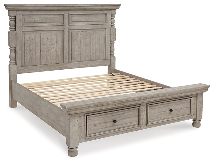 Harrastone Queen Panel Bed with Mirrored Dresser and Chest Millennium® by Ashley