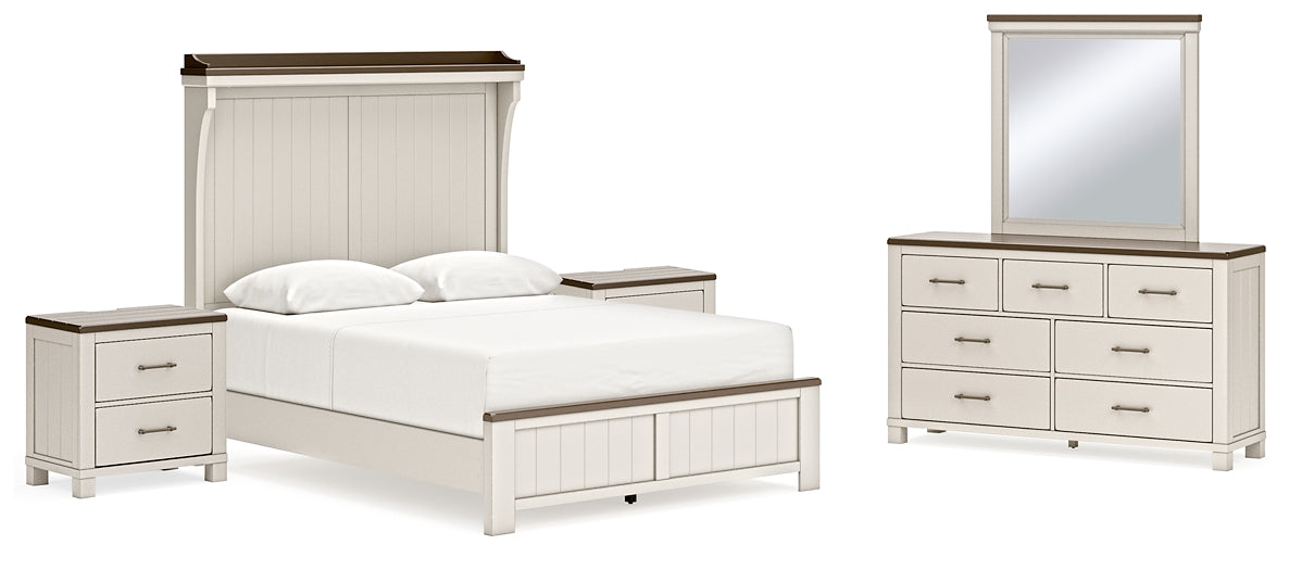 Darborn Queen Panel Bed with Mirrored Dresser and 2 Nightstands Signature Design by Ashley®