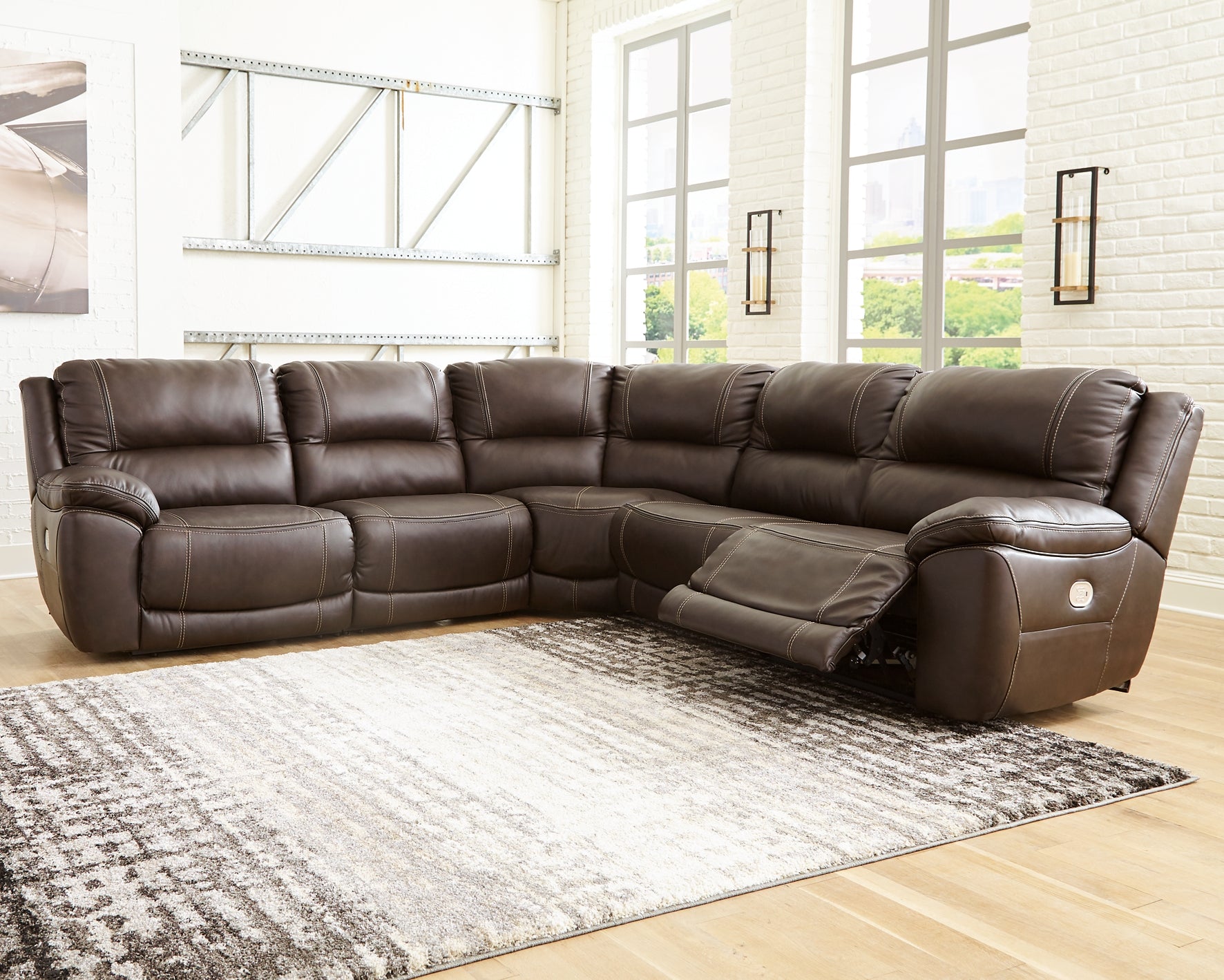 Dunleith 5-Piece Power Reclining Sectional Signature Design by Ashley®