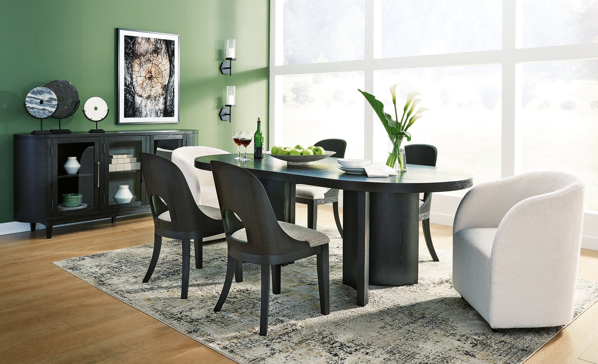 Rowanbeck Dining Table and 6 Chairs Signature Design by Ashley®