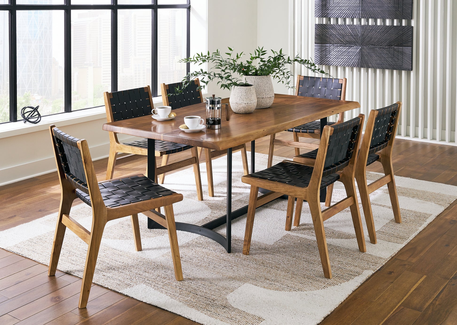 Fortmaine Dining Table and 6 Chairs Signature Design by Ashley®