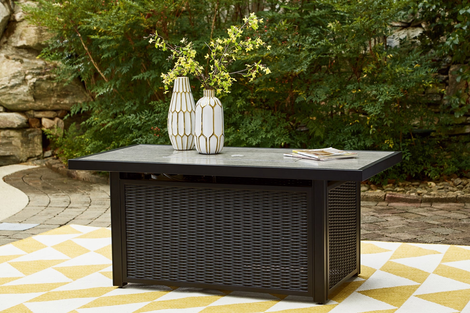 Beachcroft Rectangular Fire Pit Table Signature Design by Ashley®