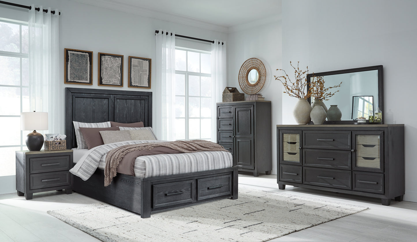 Foyland Queen Panel Storage Bed with Mirrored Dresser Signature Design by Ashley®