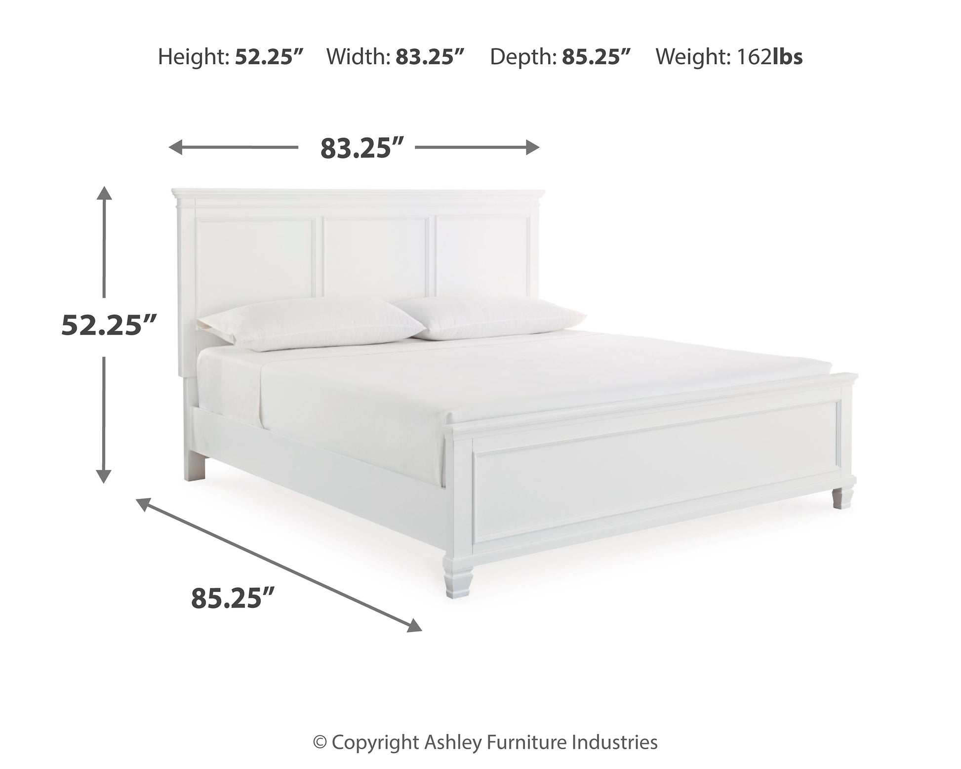 Fortman King Panel Bed with Mirrored Dresser and Nightstand Signature Design by Ashley®